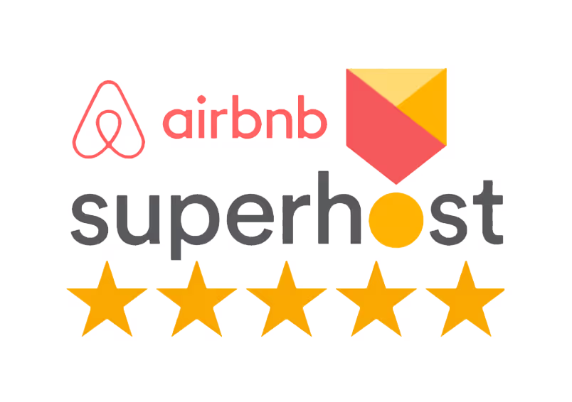 Airbnb superhost five star badge