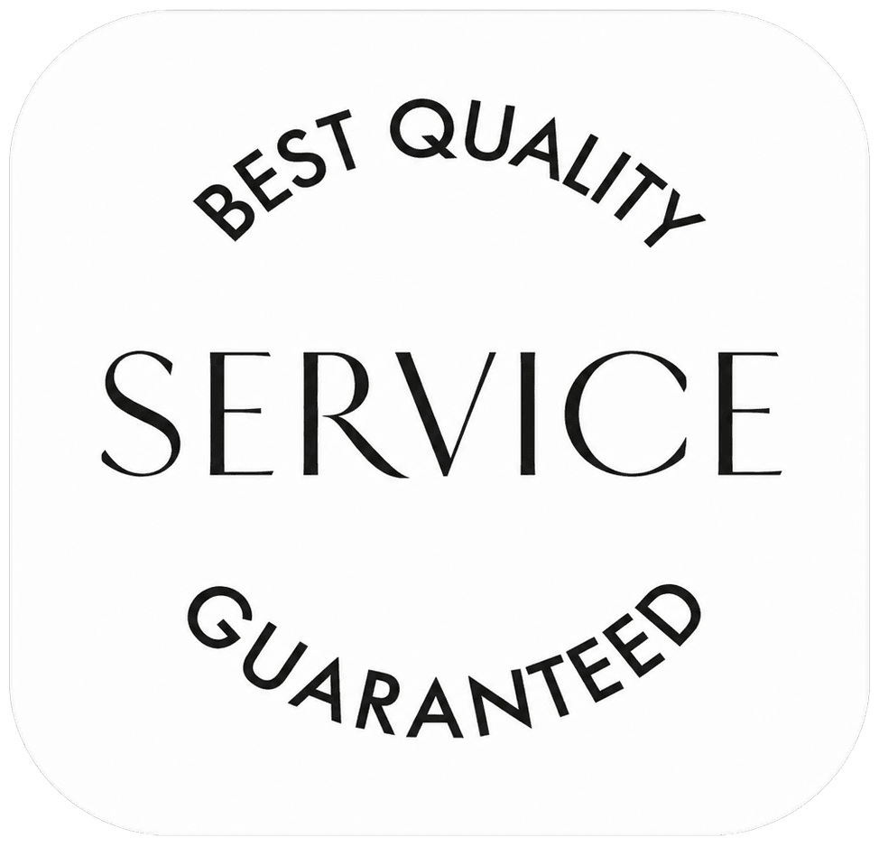 Best quality service guaranteed badge