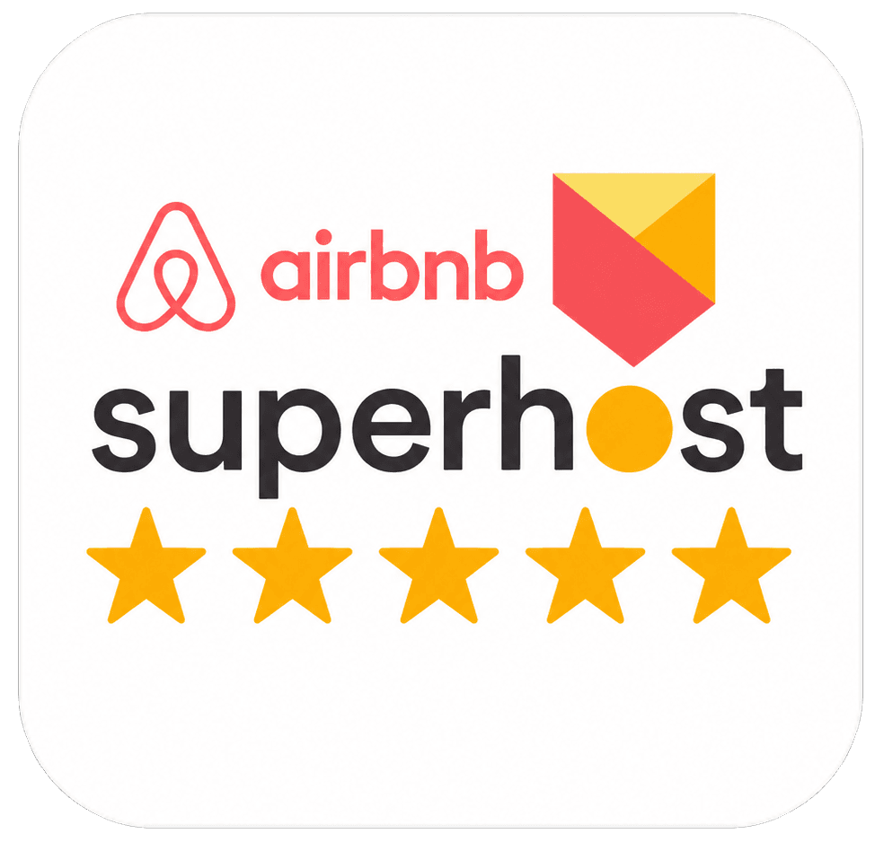 Airbnb superhost five star badge